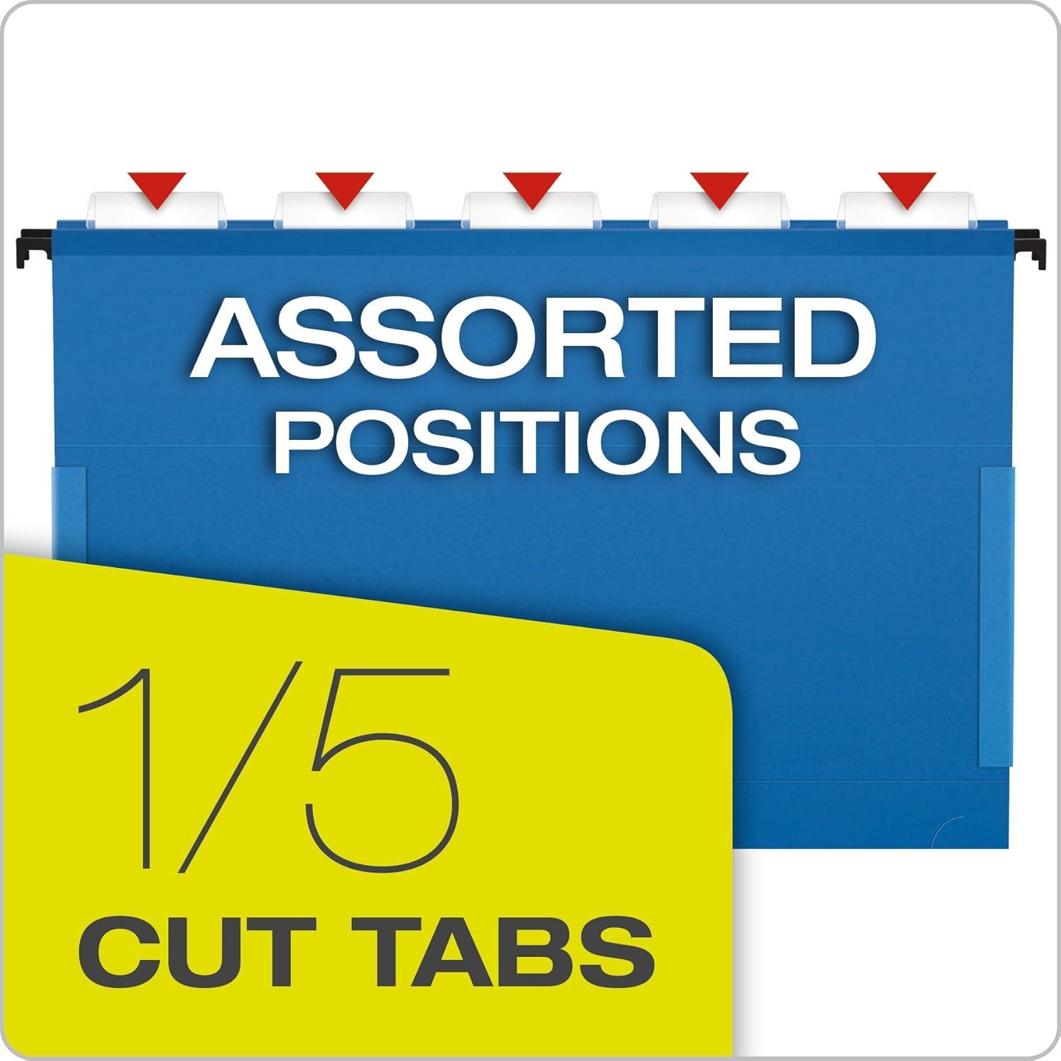 imagePendaflex SureHook Reinforced Hanging Box File 2quot Legal Blue 15 Cut 25 per box 59302EELegal Pack of 4