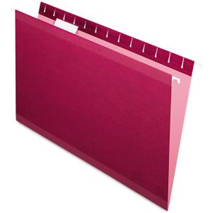 Pendaflex Recycled Hanging Folders, Black, Legal(Burgundy)
