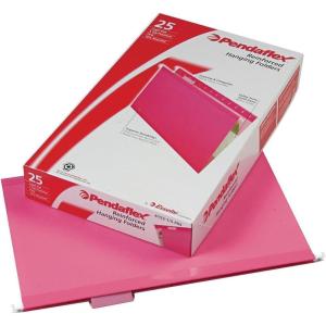 Pendaflex Recycled Hanging Folders, Black, Legal(Pink)