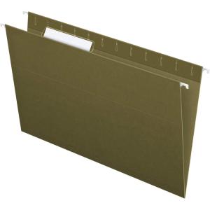 Pendaflex Recycled Hanging Folders, Legal Size, Standard Green, 1/3 Cut, 25/BX (81621)(Legal)