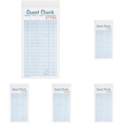 imageAdams Guest Check Pads 2Part Carbonless WhiteCanary 338quot x 638quot 50 Sets per Pad 10 Pack 10450SW69 x 35 Pack of 50