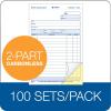 Adams General Purpose Unit Sets, 5.67 x 8.5 Inches, 2-Part, Carbonless, White/Canary, 100 Sets per Pack (NC2581)(5.67 x 8.5 Inches)