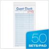 Adams Guest Check Pads, 2-Part, Carbonless, White/Canary, 3-3/8″ x 6-3/8″, 50 Sets per Pad, 10 Pack (104-50SW)(6.9″ x 3.5″)