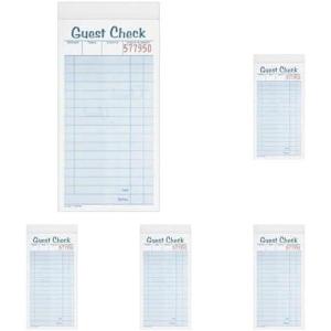Adams Guest Check Pads, 2-Part, Carbonless, White/Canary, 3-3/8″ x 6-3/8″, 50 Sets per Pad, 10 Pack (104-50SW)(6.9″ x 3.5″ (Pack of 50))