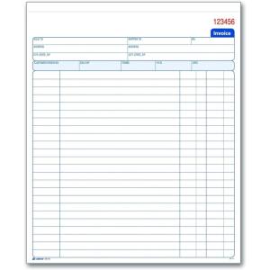 Adams Invoice Book, 8-3/8 x 10-11/16 Inches, 2-Part, Carbonless, White/Canary, 50 Sets per Book (D8140)