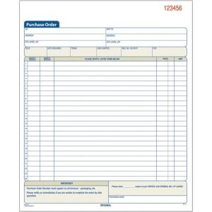 Adams Purchase Order Book, Carbonless, White/Canary, 2-Part, 8-3/8 x 10-11/16 Inches, 50 Sets (DC8131)(8-3/8″ x 10-11/16″)