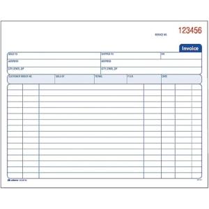 Adams Spiral Invoice Book, 8 1/2 x 7 1/4 Inches, 2-Part, Carbonless, White/Canary, 50 Sets per Book (SCD8740)(8 1/2 x 7 1/4 Inches)