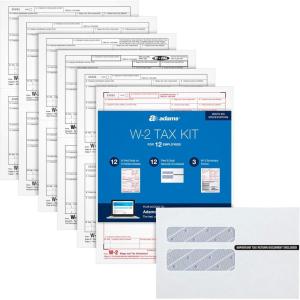 Adams W2 Forms 2021, Tax Kit for 12 Employees, 6 Part Laser W2 Forms, 3 W3, Self Seal W2 Envelopes & Adams Tax Forms Helper Online (TXA12618-21)(2020 (Old Version))