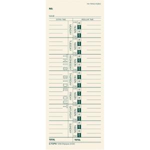 TOPS Weekly Employee Time Cards – One Sided Time Tracking Cards, Green Ink Print, 9″ x 3.5″, Manila Stock, Payroll Attendance Record, Ideal for Small to Large Businesses – 500 Cards (Pack of 1)(3-1/2″ x 9″ (Pack of 6))