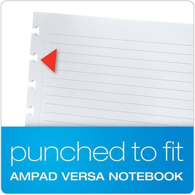 imageAmpad Versa Crossover Notebook 6 x 9 Inch Size WideRuled Navy 60 Sheets 25635Wide Rule 55 x 85 Refill