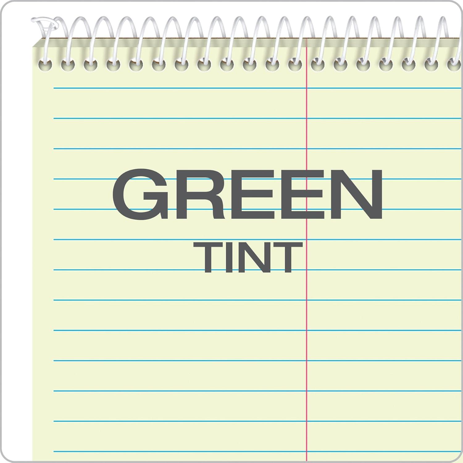 imageTops Steno Books 6quot x 9quot Gregg Rule Green Tint Paper 80 Sheets 12 Pack 8021Green Tint