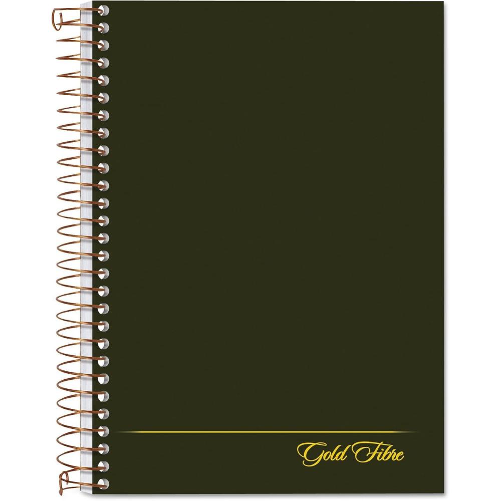 imageAmpad Gold Fibre Classic Series Personal Notebook Page and Date Headings with Pocket Cover Medium Ruling 100 Sheets 20801RWhite7quot x 5quot