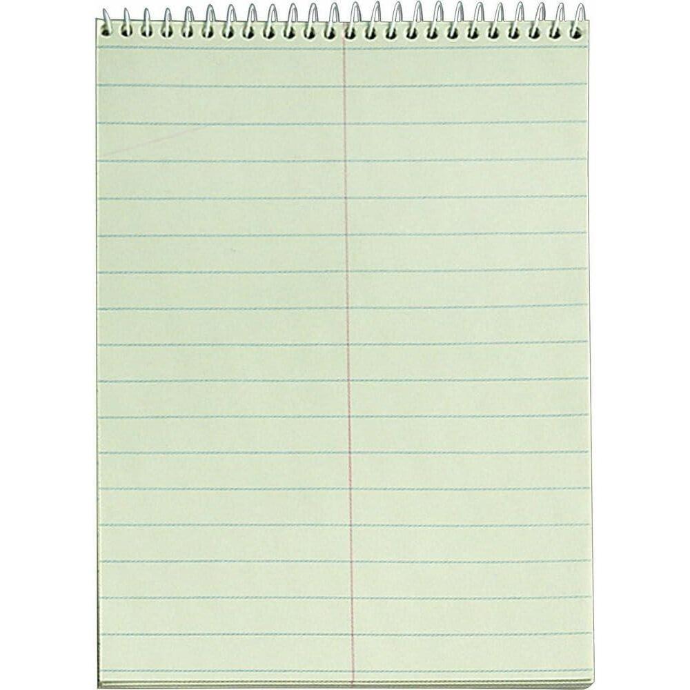 imageTops Steno Books 6quot x 9quot Gregg Rule Green Tint Paper 80 Sheets 12 Pack 8021Green Tint