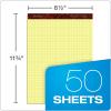 Ampad AMP22143 Gold Fibre Graph Pad, Quad-Ruled, Canary, 50 Sheets (Pack of 1)