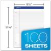 Ampad Double Sheet Pad, White, Letter Size, College Rule, 100 Sheets, 1 Each (20-323)