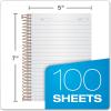 Ampad Gold Fibre Classic Series Personal Notebook, Page and Date Headings with Pocket Cover, Medium Ruling, 100 Sheets (20-801R),White,7″ x 5″