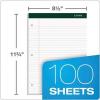 TOPS 63437 Double Docket Ruled Pads, 8 1/2 x 11 3/4, White, 100 Sheets (Pack of 6 Pads)(8 1/2″ x 11 3/4″)