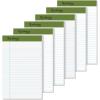 Ampad 40112R EnviroTec 100% Recycled Perforated Pad, 5×8, 20 Pound Paper, White, Jr. Legal, 40 Sheets Per Pad, 6 Pads(5″ x 8″)