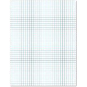 Ampad 8 1/2 x 11 Inches White Quad Pad, 4 Square Inch, 50 Sheets, 1 Each (22-030C)(50 Count (Pack of 1))