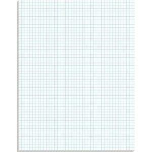 Ampad Efficiency Quadrille Pad, 8-1/2 x 11, White, 5×5, 50 Sheets per Pad, 10 Pads per Pack (22-032C)(8-1/2 x 11)