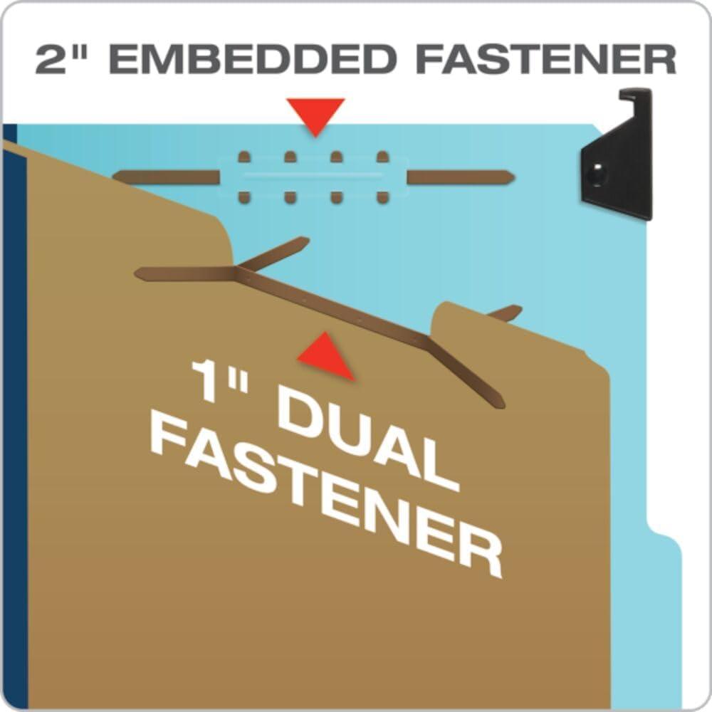 imagePendaflex Hanging Classification Folders Legal Size 6 Section 2quot Expansion Blue 13 Cut 10BX 59352EE