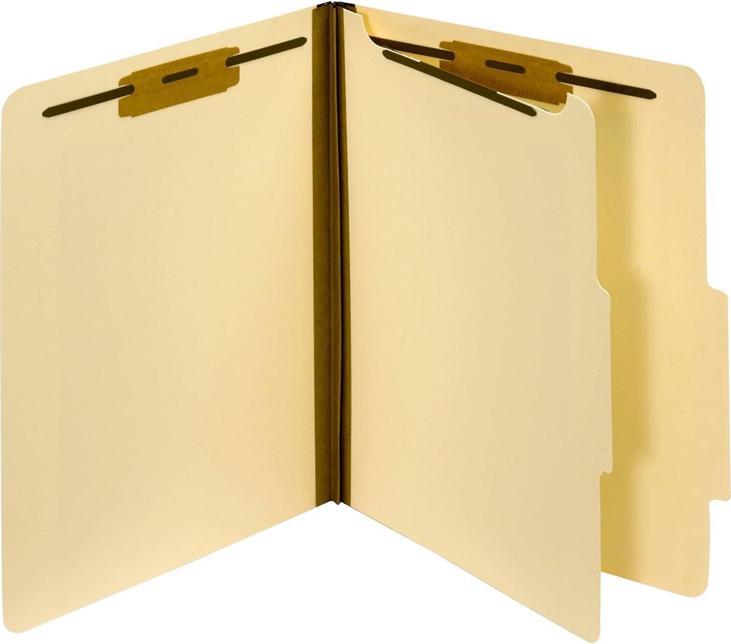 imagePendaflex Manila Classification File Folders 2 Dividers 2quot Bonded Fasteners 25 Tab Cut Letter Size Manila Box of 10 24000P SpecialtySpecialty