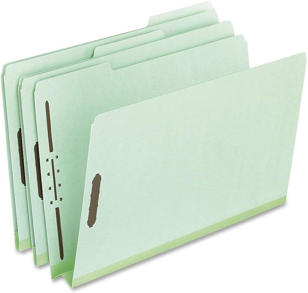 imagePendaflex Pressboard Fastener Folders Letter Size Light Green 2quot Expansion 13 Cut 25BX 1718111 12 x 9 x 12