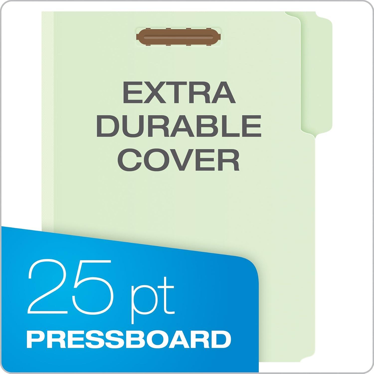 imagePendaflex Pressboard Fastener Folders Letter Size Light Green 2quot Expansion 13 Cut 25BX 1718111 12 x 9 x 12 Pack of 2