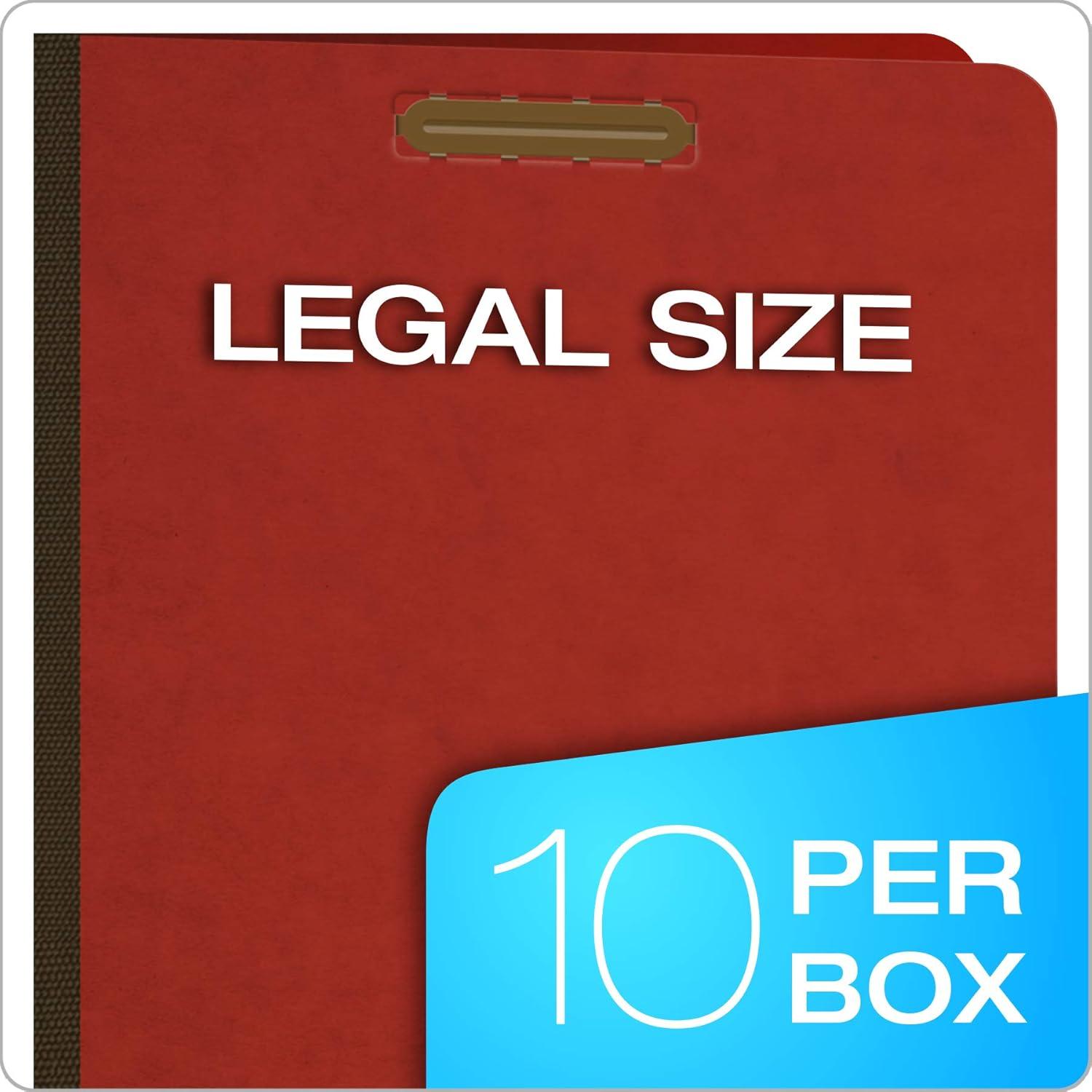 imagePendaflex TopTab Pressboard Classification Folders 25 Cut Legal Size Brick Red 10 per Box 2257RRed