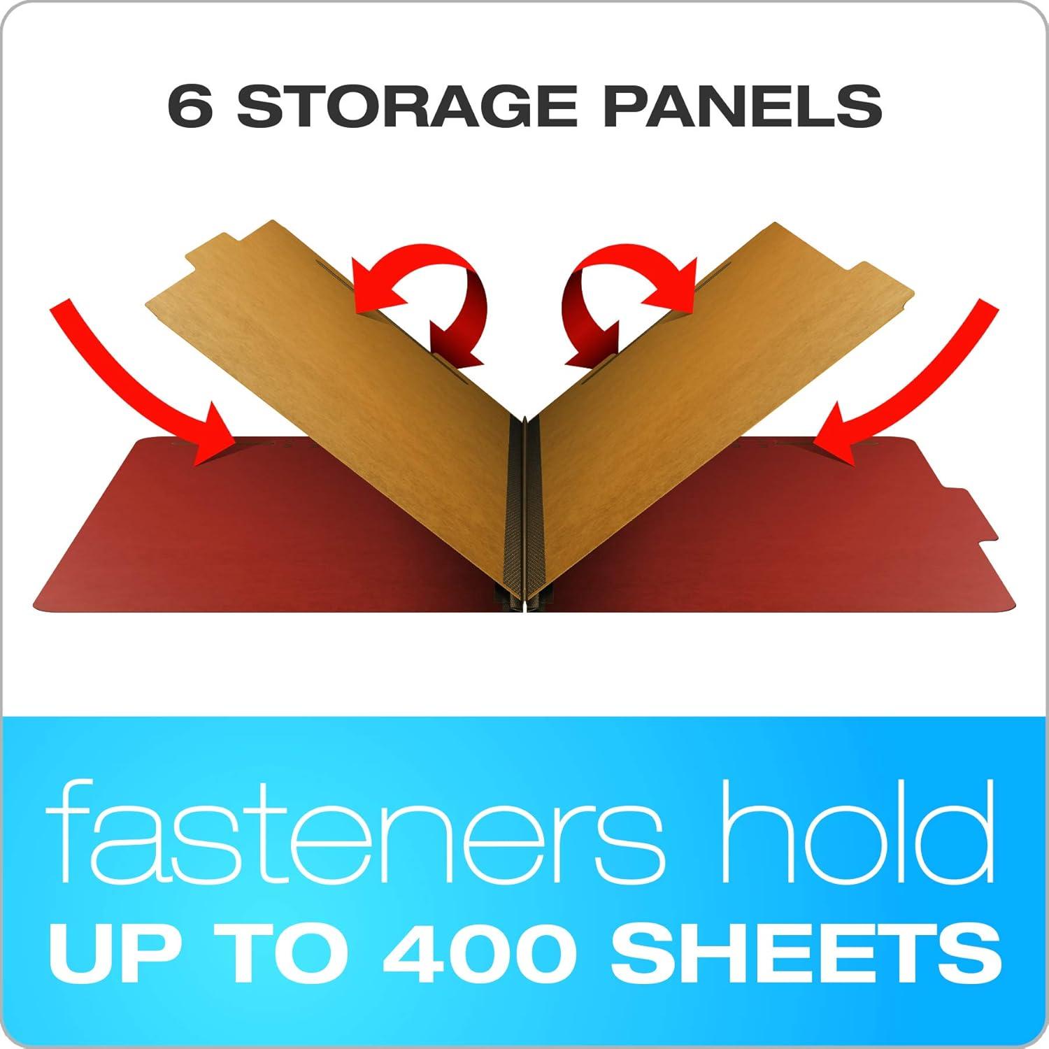 imagePendaflex TopTab Pressboard Classification Folders 25 Cut Legal Size Brick Red 10 per Box 2257RRed