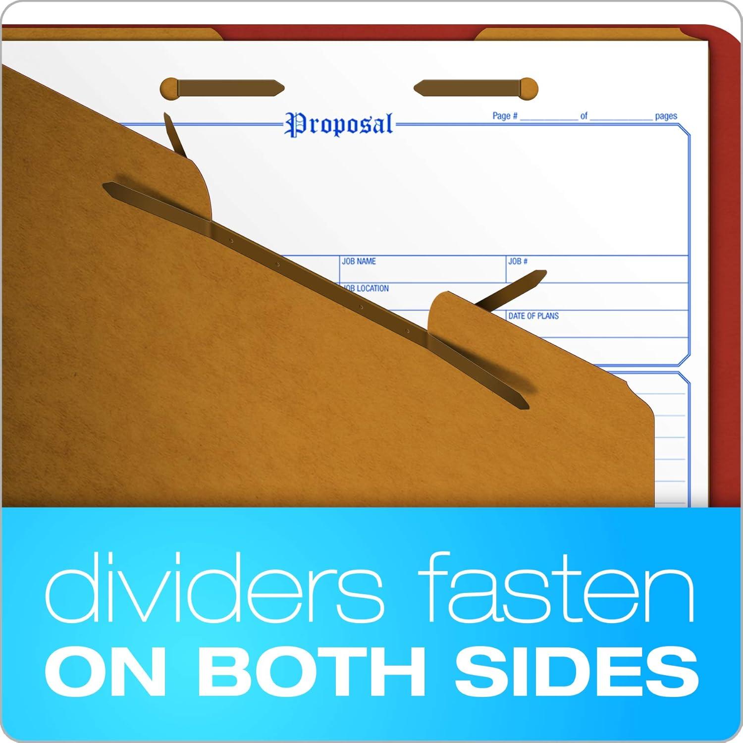 imagePendaflex TopTab Pressboard Classification Folders 25 Cut Legal Size Brick Red 10 per Box 2257RRed