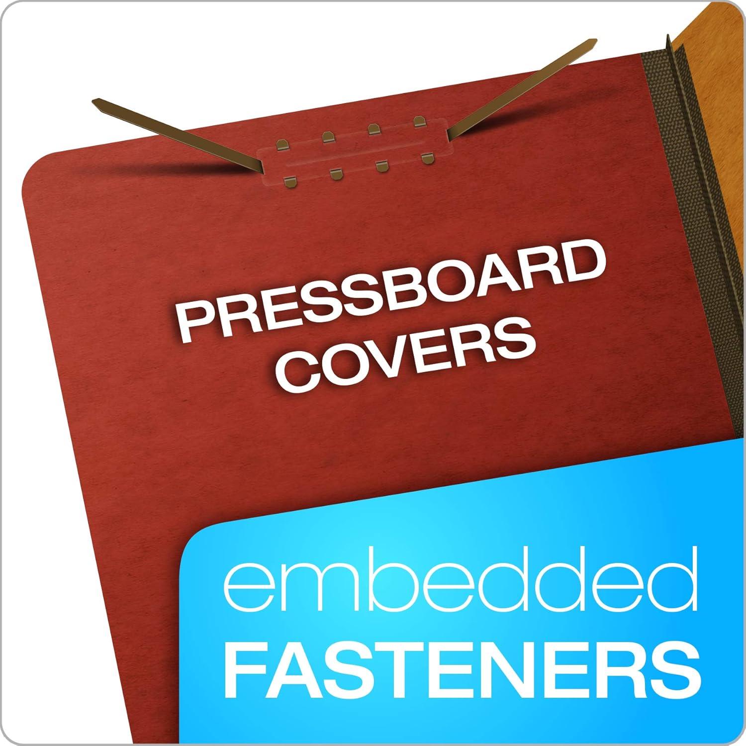 imagePendaflex TopTab Pressboard Classification Folders 25 Cut Legal Size Brick Red 10 per Box 2257RRed