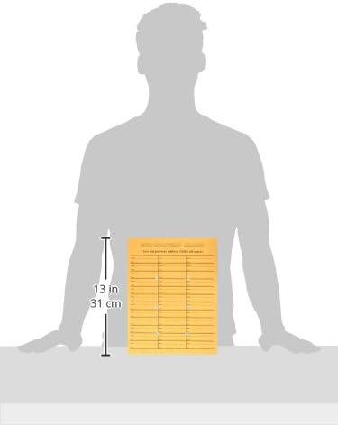 imageQuality Park 2Side Interoffice Envelopes RediTac BoxStyle Brown Kraft 10 x 13 100 per Box 63666One Size Pack of 5