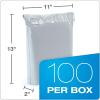 Quality Park 11 x 13 Poly Shipping Mailers, 2″ Expansion, Redi-Strip, Self Sealing, Water-Resistant, Tamper Evident, Recycled White, 100 per Box (QUA46390)