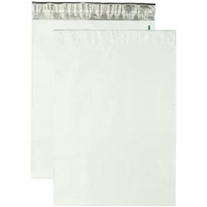 Quality Park 12 x 15-1/2 Jumbo Poly Mailers, Redi-Strip Self-Sealing Closure, Water-Resistant, Tamper Evident, Recycled White, 100 per Box (QUA46199)