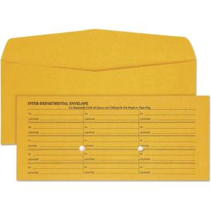 Quality Park Interoffice Envelopes, Ungummed, Brown Kraft, 4.5 x 10.375, 500 per Box, (63262)