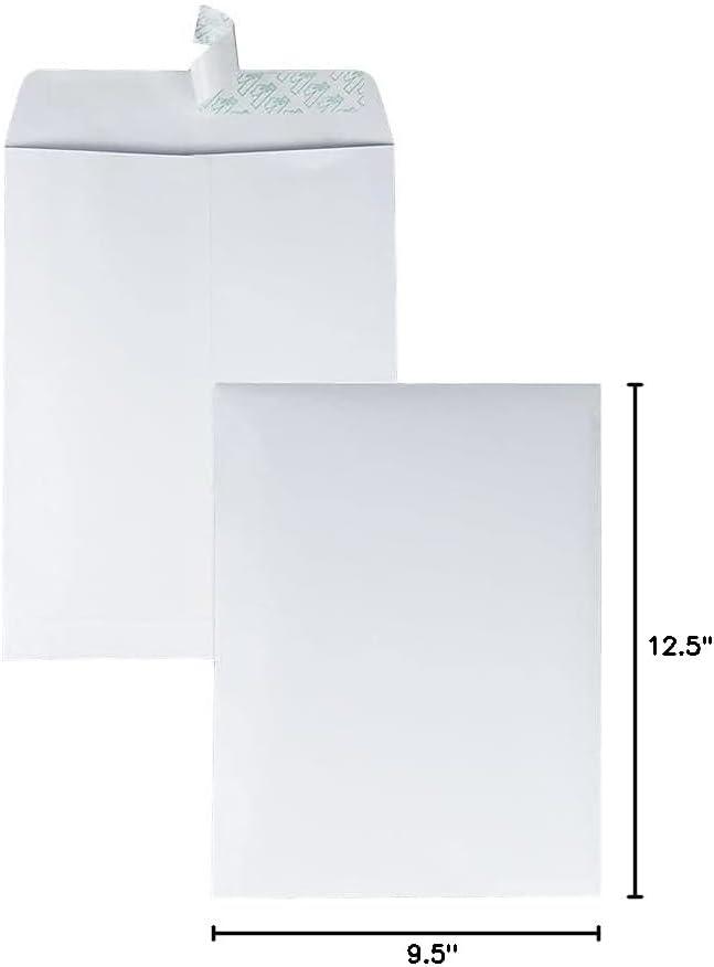 imageQuality Park 912 x 1212 Catalog Mailing Envelopes RediSeal Self Seal Envelope Closure 28 lb White Wove Paper 100 per Box QUA44682 LargeLarge