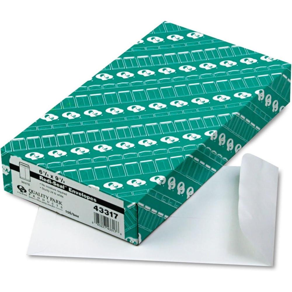 imageQuality Park 612 x 912 Catalog Mailing Envelopes RediSeal Self Seal Envelope Closure 28 lb White Wove Paper 100 Box QUA43317One Size