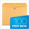 Quality Park 9 x 12 Clasp Envelopes, Deeply Gummed Flaps for Permanent Secure Seal, Great for Filing, Storing or Organizing Documents, 28 lb. Brown Kraft, Open Side, 100/Box (QUA38090)(9-x-12-inch)