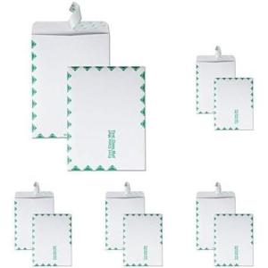 Quality Park 9 x 12 Catalog Mailing Envelopes, First Class Border, Redi-Strip Self Seal Envelope Closure, 28 lb White Wove Paper, 100 per Box (QUA44534)(Pack of 500)