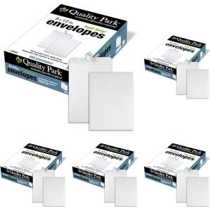 Quality Park 9″ x 12″ Self-Sealing Catalog Envelopes, for Mailing, Organizing and Storage, White Wove, Heavy 28-lb Paper, 100 Per Box (QUA44582)(9 x 12 in (Pack of 5))
