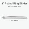 Oxford Ring Binders, 1″ Round Ring Binders, View Binder, Covers on 3 Sides, XtraLife Hinge, Non-Stick, PVC-Free, Black, 225 Sheet Capacity (1002546)(1 Inch)