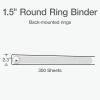 Oxford Ring Binders, 1″ Round Ring Binders, View Binder, Covers on 3 Sides, XtraLife Hinge, Non-Stick, PVC-Free, Black, 225 Sheet Capacity (1002546)(1.5 Inch (Pack of 12))