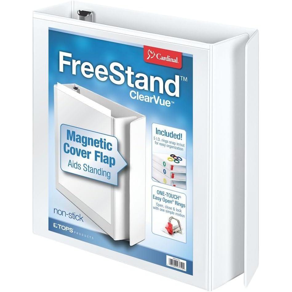 imageCardinal Cardinal Freestanding SlantD Ring Binders CRD43120 White 2Inch2Inch Pack of 6