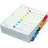 Cardinal 10 Tab Binder Dividers for 3 Ring Binders, QuickStep OneStep Deisgn, Numbered 1-10, Multicolor Tabs, Bulk Index Organization System, 24 Sets (61038CB)(Multi-color)