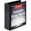 Cardinal 3 Ring Binder, Binders for School and Office, Durable 3 Inch Premier Easy Open Binder, ONE-Touch Slant-D Rings, 650-Sheet Capacity, ClearVue Cover, PVC-Free, Black (10331)(Black)