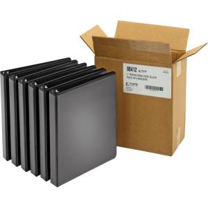 Cardinal 1-Inch, Round Ring View Binder, Black, Case of 6 Binders (00412)