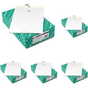Quality Park 9 x 12 Clasp Envelopes,Deeply Gummed Flaps for Permanent Secure Seal, Great for Filing, Storing or Organizing Documents, 28 lb. White Wove, 100/Box (QUA38390)(10 x 13 (Pack of 5))