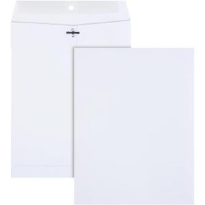 Quality Park 9 x 12 Clasp Envelopes,Deeply Gummed Flaps for Permanent Secure Seal, Great for Filing, Storing or Organizing Documents, 28 lb. White Wove, 100/Box (QUA38390)(9 x 12)