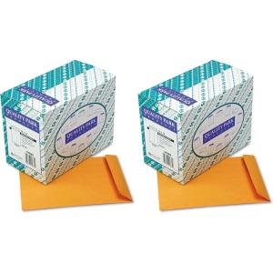 Quality Park Heavyweight Catalog Envelopes, Gummed, Brown Kraft, 10 x 13, 250 per Box, (41665)(One Size (Pack of 2))
